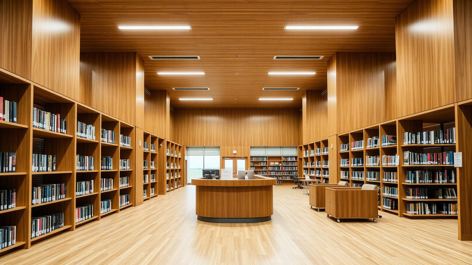 Libraries millwork by Sandha Woodworks